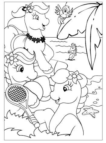 Çocuklar İçin My Little Pony Boyama Sayfaları 