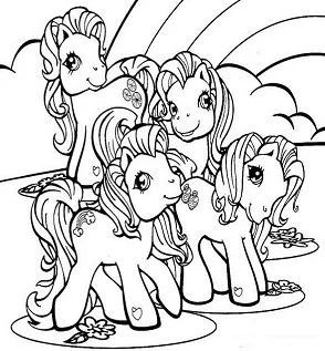 Çocuklar İçin My Little Pony Boyama Sayfaları 