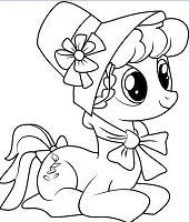 Çocuklar İçin My Little Pony Boyama Sayfaları 