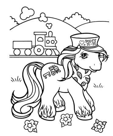 Çocuklar İçin My Little Pony Boyama Sayfaları 