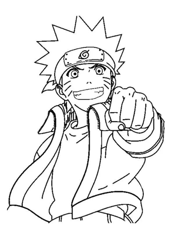 Çocuklar İçin naruto Boyama Sayfaları 