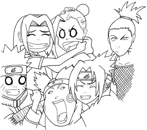 Çocuklar İçin naruto Boyama Sayfaları 