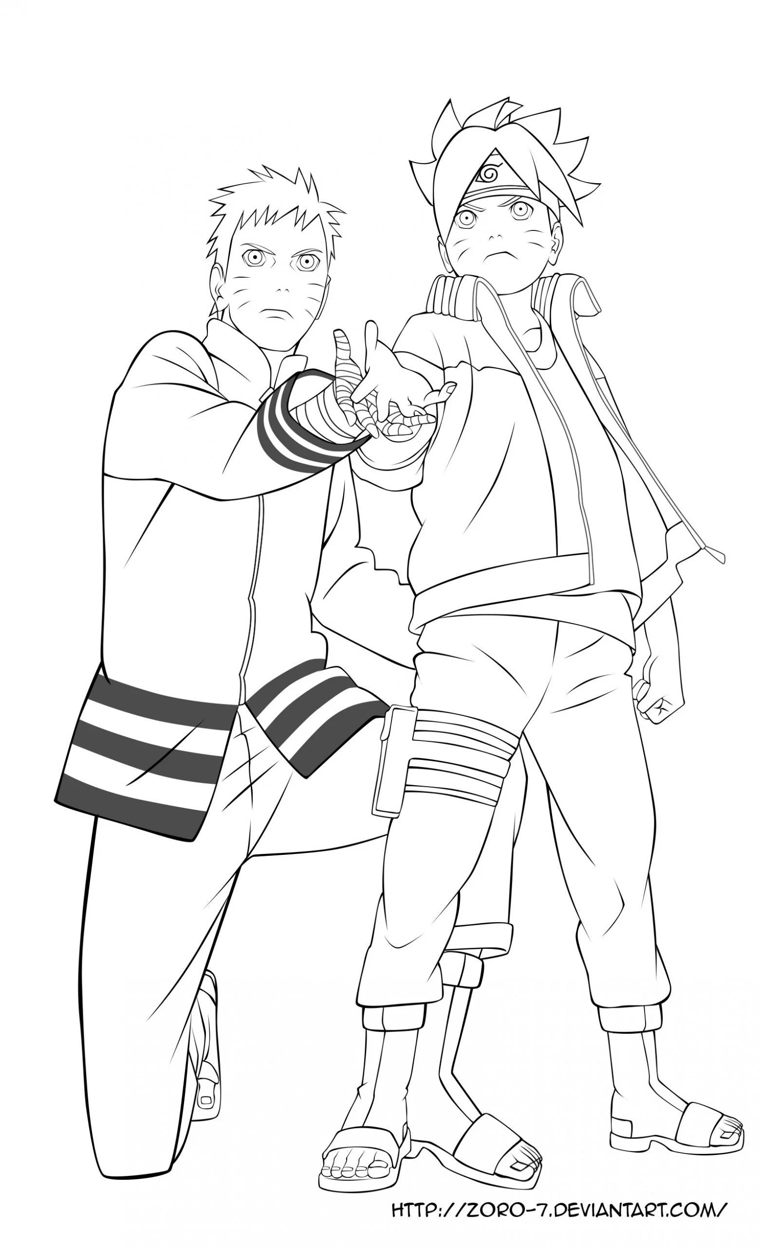 Çocuklar İçin naruto Boyama Sayfaları 