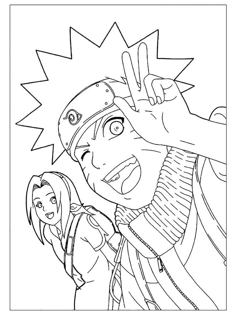 Çocuklar İçin naruto Boyama Sayfaları 