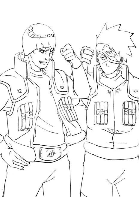 Çocuklar İçin naruto Boyama Sayfaları 