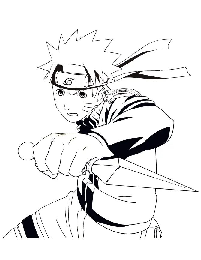 Çocuklar İçin naruto Boyama Sayfaları 