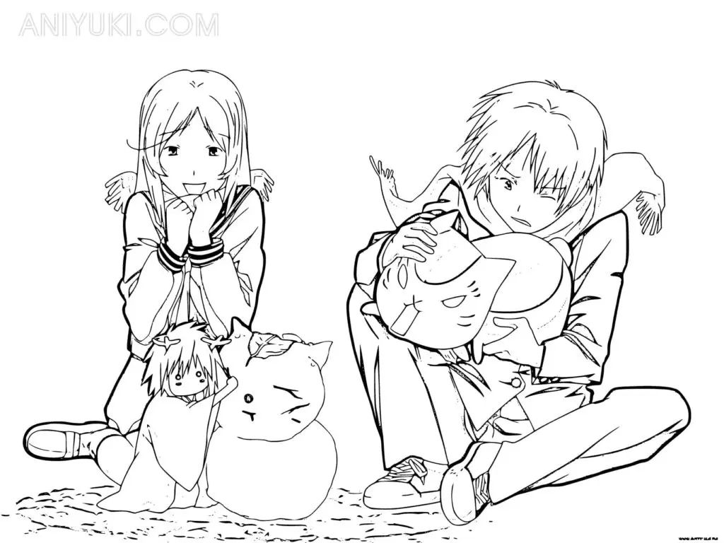 Çocuklar İçin Natsume Yuujinchou Boyama Sayfaları 