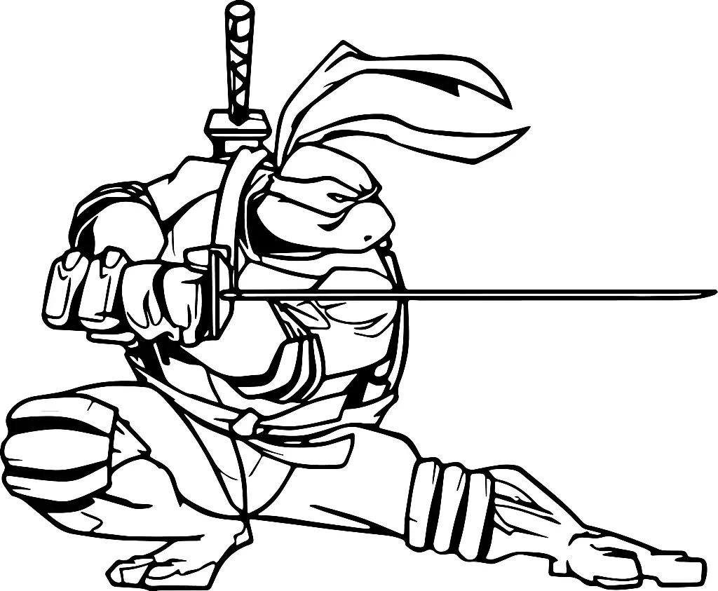 Çocuklar İçin Ninja Kaplumbağalar Boyama Sayfaları 