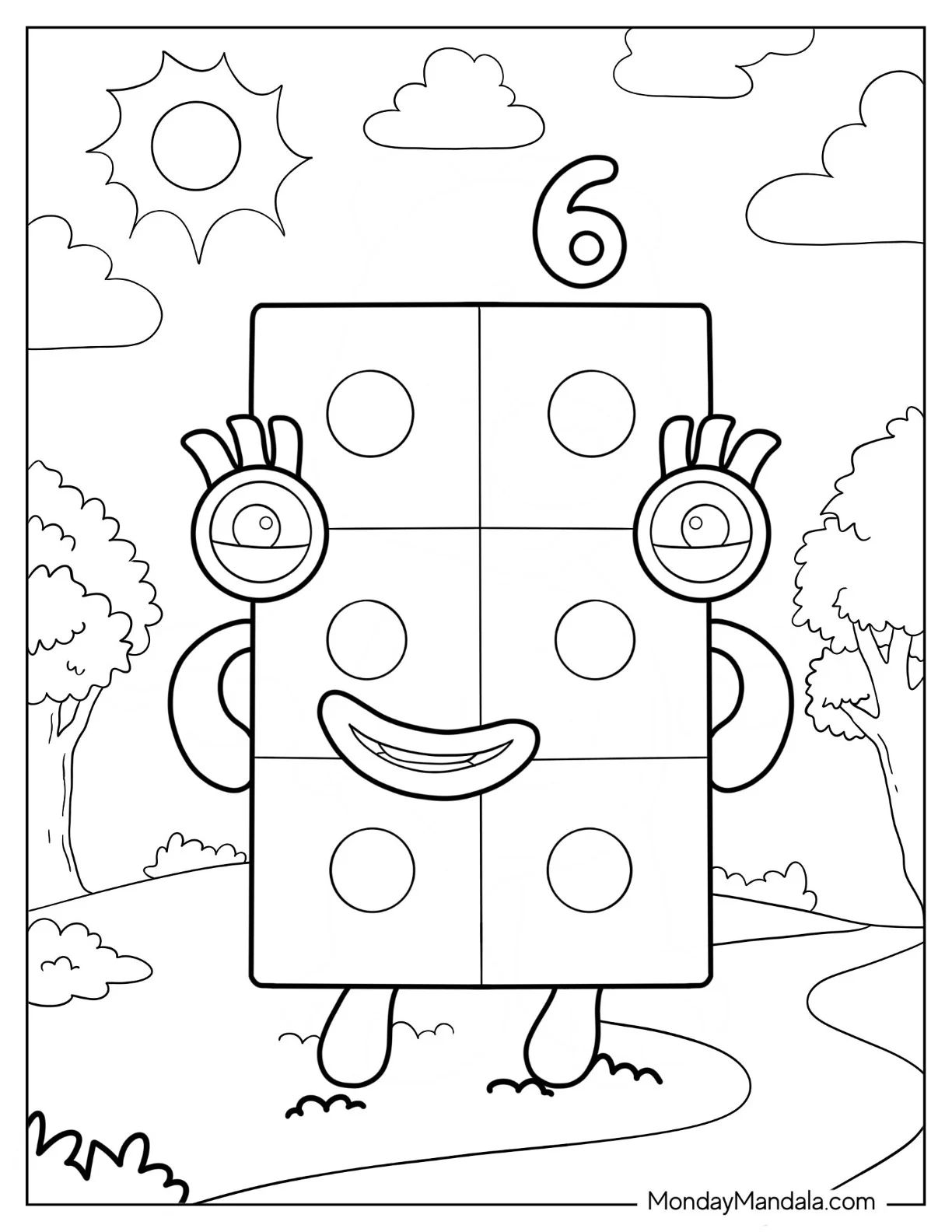 Çocuklar İçin Numberblock Boyama Sayfaları 