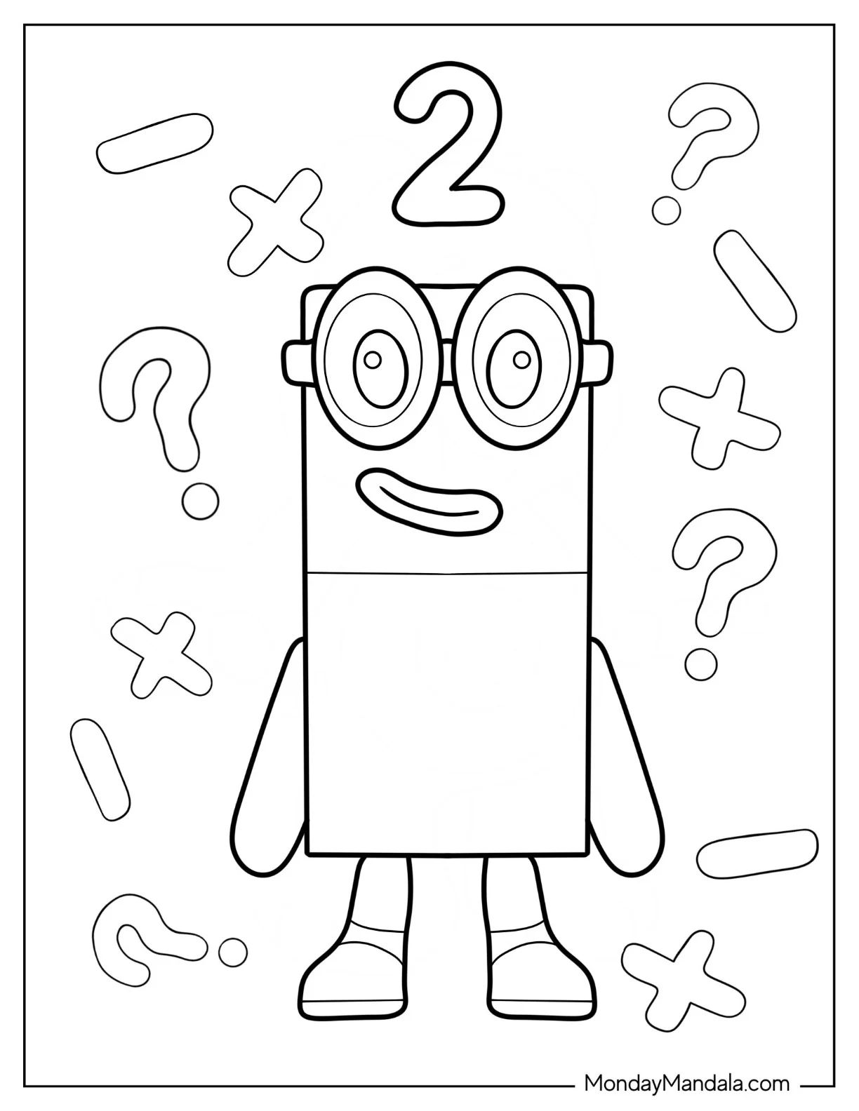 Çocuklar İçin Numberblock Boyama Sayfaları 