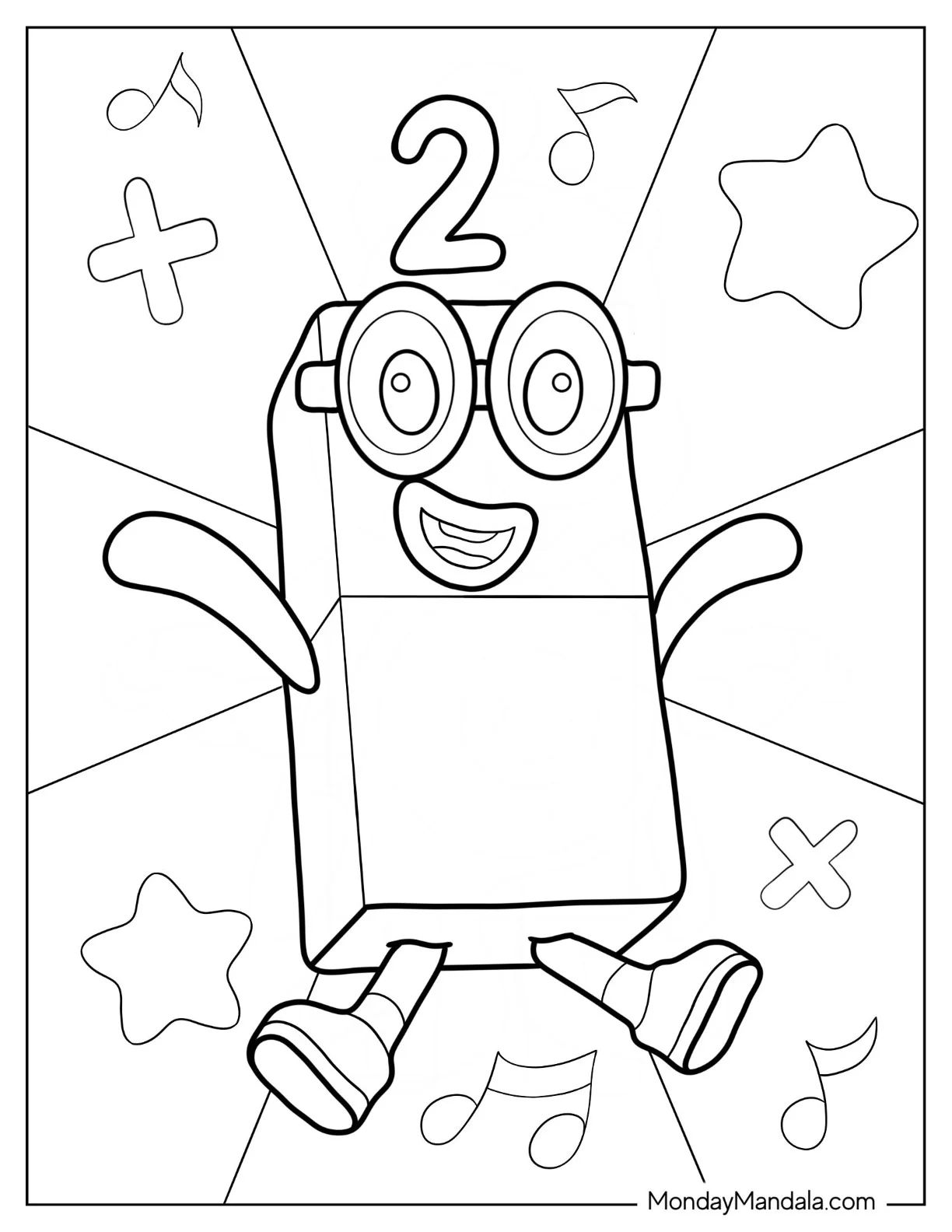 Çocuklar İçin Numberblock Boyama Sayfaları 