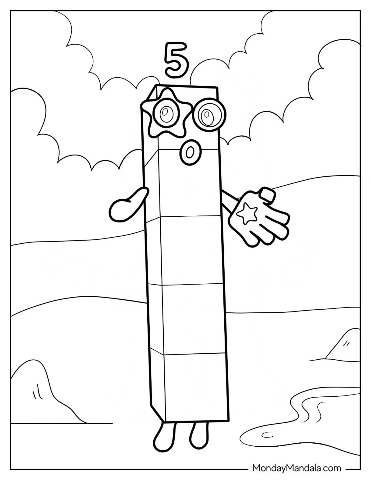 Çocuklar İçin Numberblock Boyama Sayfaları 