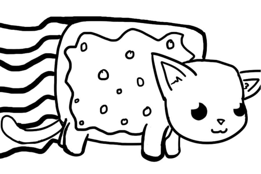 Çocuklar İçin Nyan Cat Boyama Sayfaları 