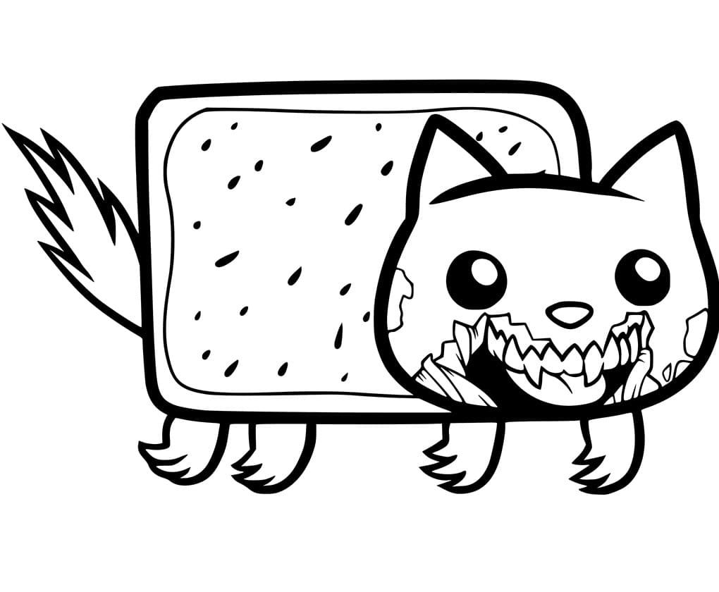 Çocuklar İçin Nyan Cat Boyama Sayfaları 