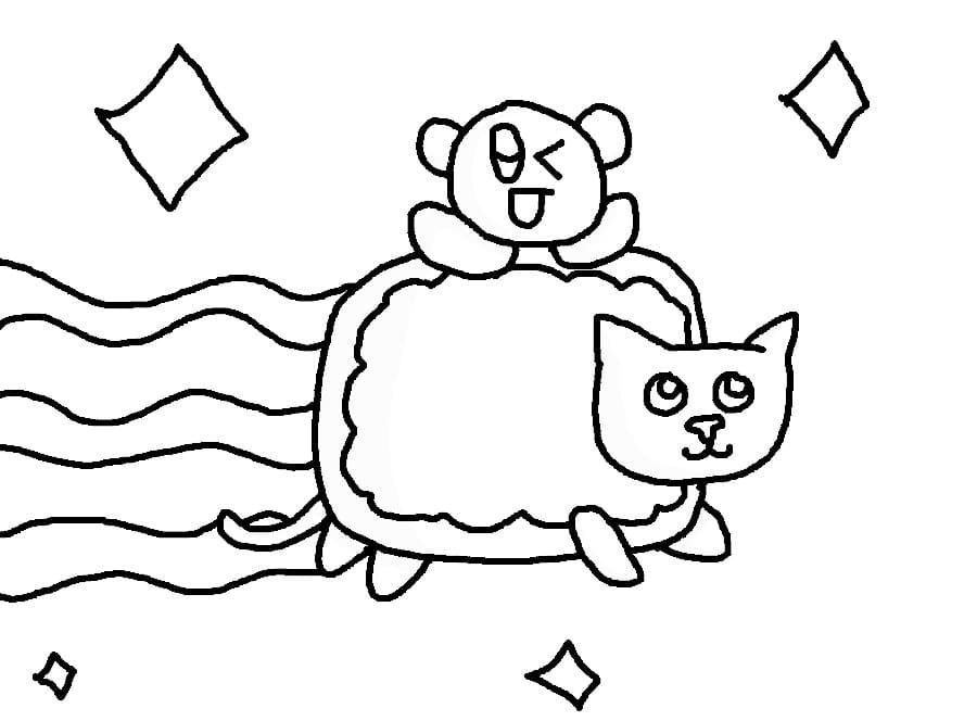 Çocuklar İçin Nyan Cat Boyama Sayfaları 