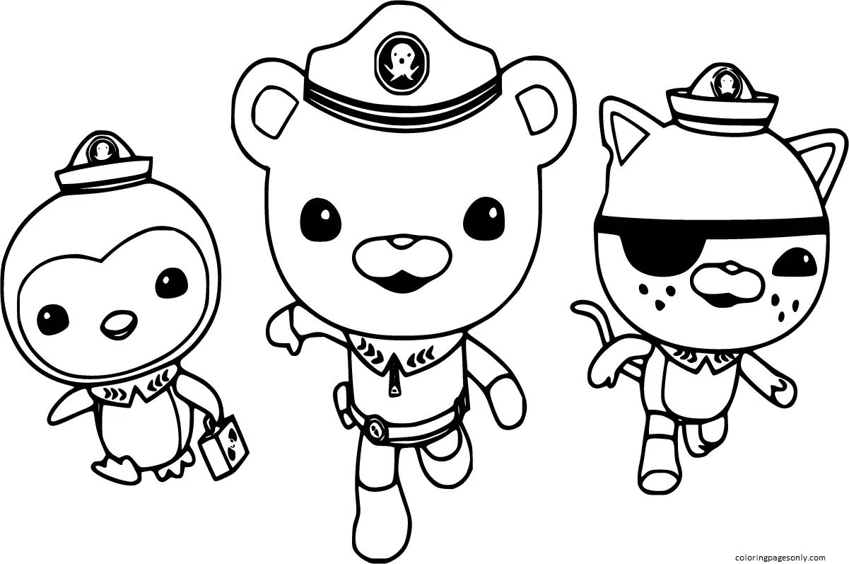 Çocuklar İçin Octonauts Boyama Sayfaları 