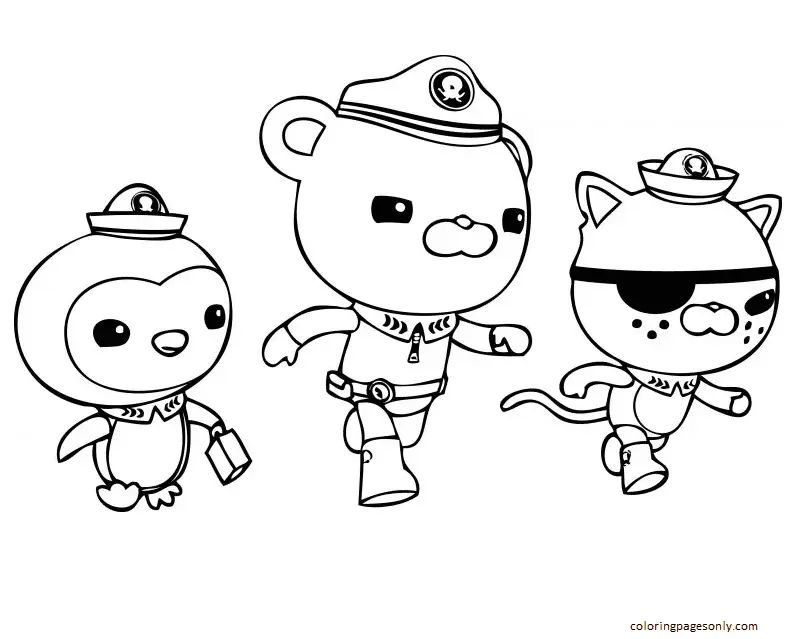 Çocuklar İçin Octonauts Boyama Sayfaları 