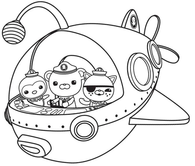 Çocuklar İçin Octonauts Boyama Sayfaları 