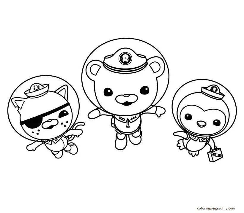 Çocuklar İçin Octonauts Boyama Sayfaları 
