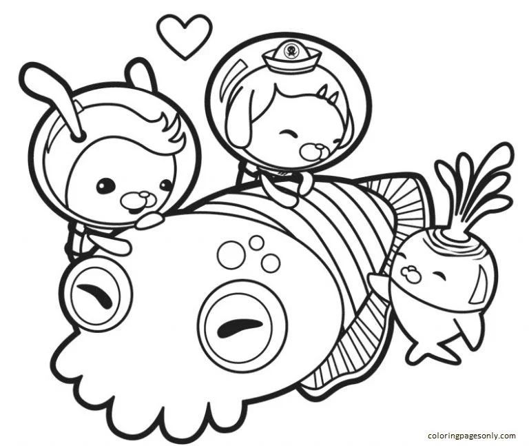Çocuklar İçin Octonauts Boyama Sayfaları 