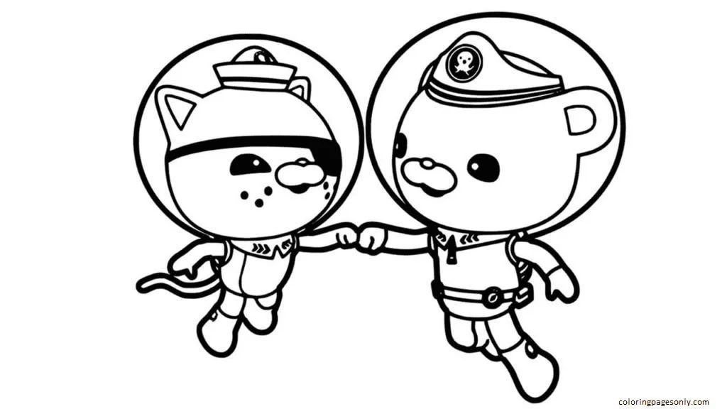 Çocuklar İçin Octonauts Boyama Sayfaları 