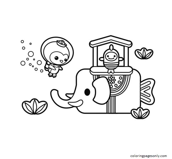 Çocuklar İçin Octonauts Boyama Sayfaları 