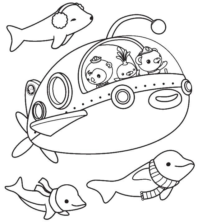 Çocuklar İçin Octonauts Boyama Sayfaları 