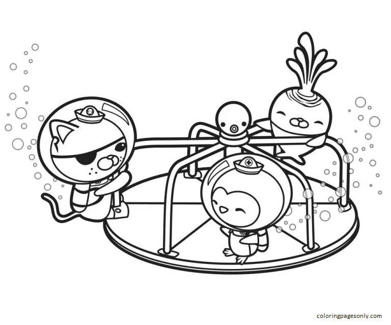 Çocuklar İçin Octonauts Boyama Sayfaları 
