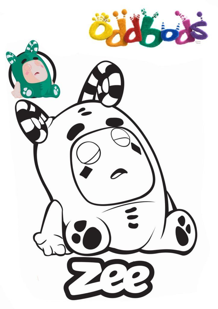 Çocuklar İçin Oddbods Boyama Sayfaları 