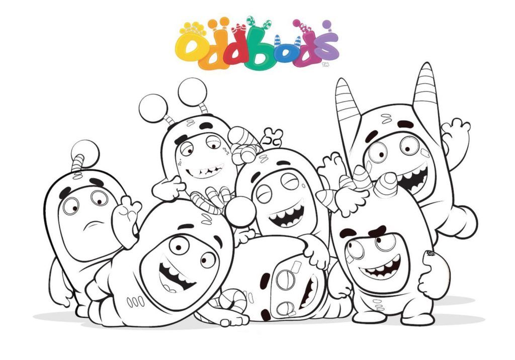 Çocuklar İçin Oddbods Boyama Sayfaları 