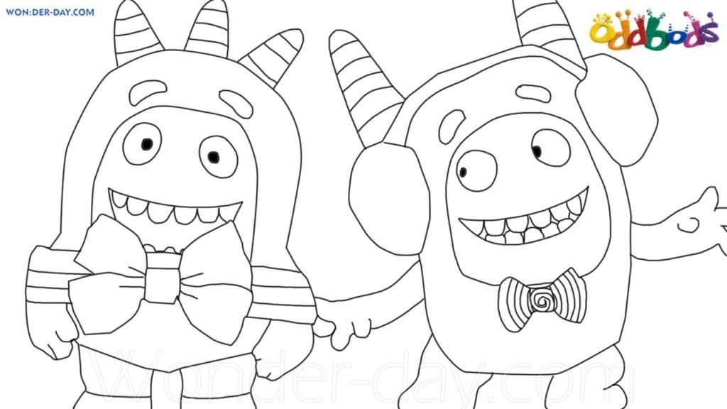 Çocuklar İçin Oddbods Boyama Sayfaları 