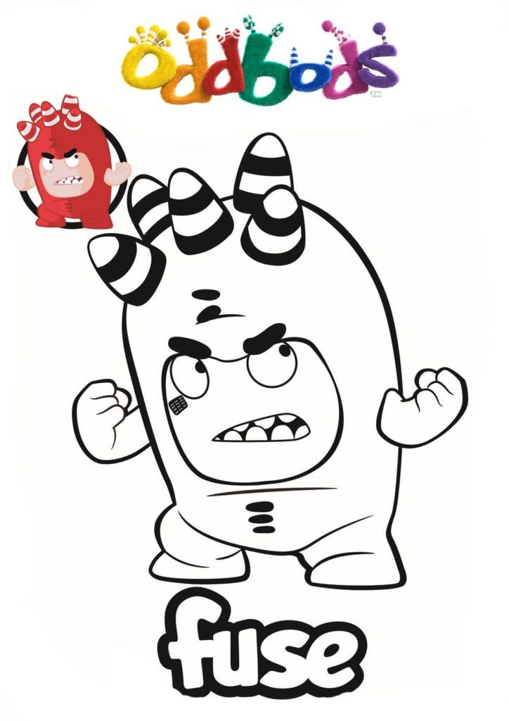 Çocuklar İçin Oddbods Boyama Sayfaları 