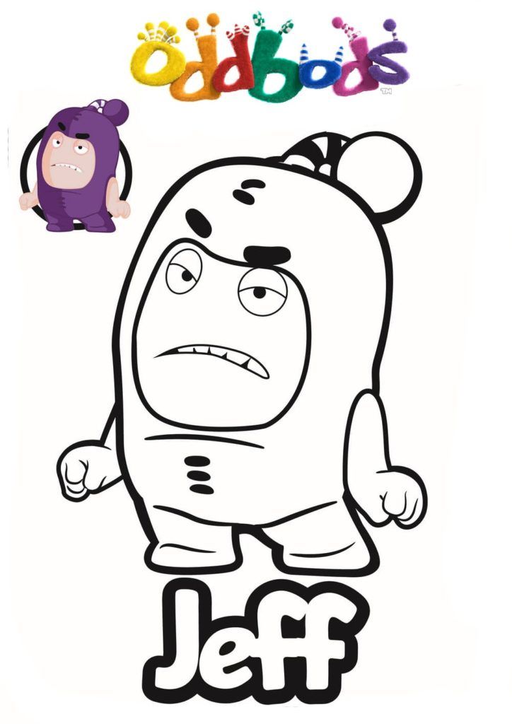 Çocuklar İçin Oddbods Boyama Sayfaları 