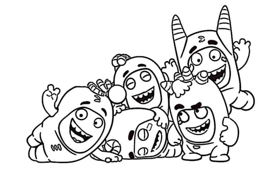 Çocuklar İçin Oddbods Boyama Sayfaları 