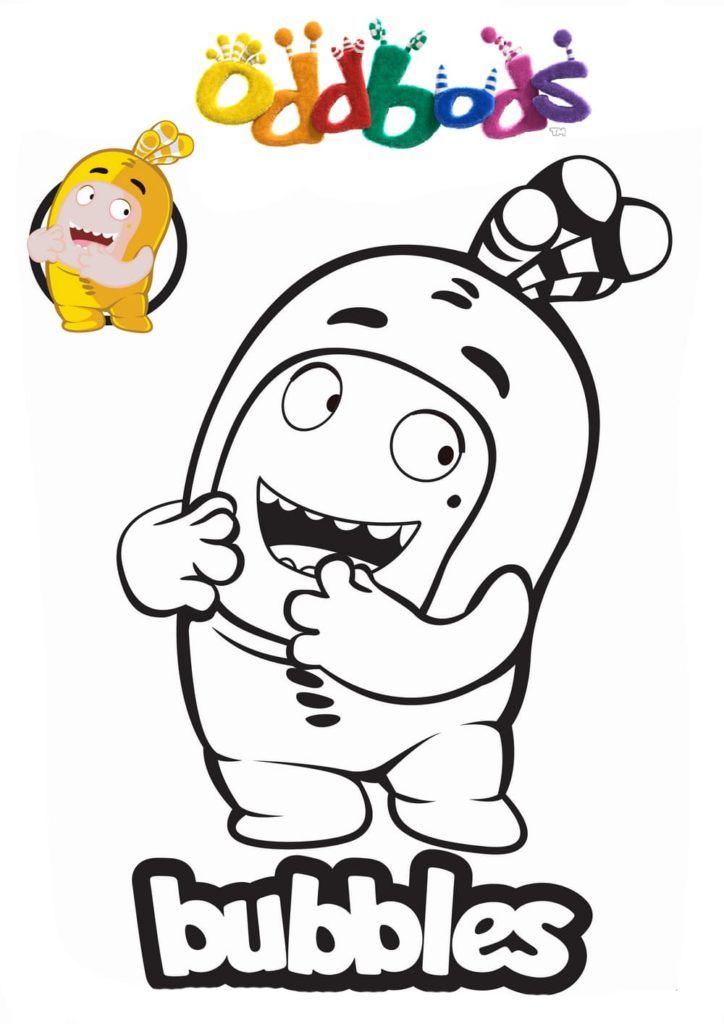 Çocuklar İçin Oddbods Boyama Sayfaları 