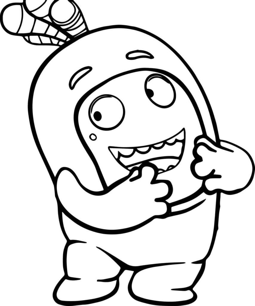 Çocuklar İçin Oddbods Boyama Sayfaları 