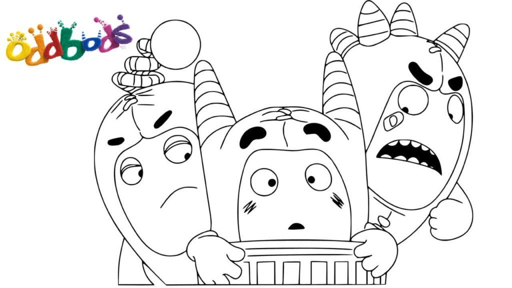 Çocuklar İçin Oddbods Boyama Sayfaları 