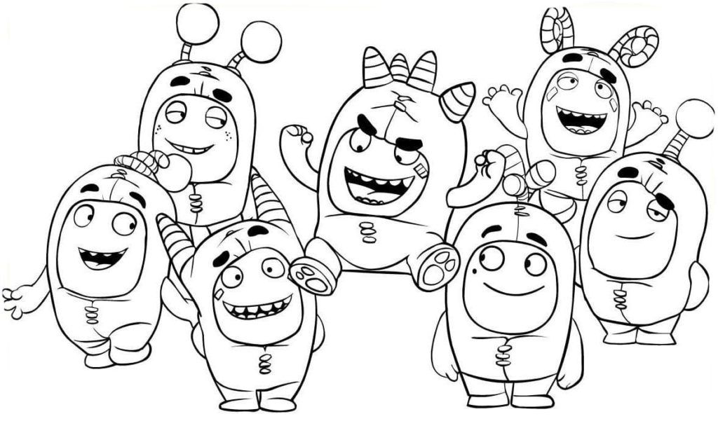 Çocuklar İçin Oddbods Boyama Sayfaları 