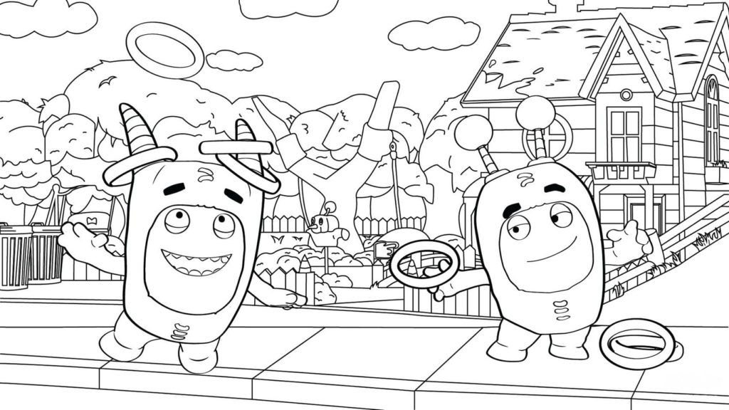 Çocuklar İçin Oddbods Boyama Sayfaları 