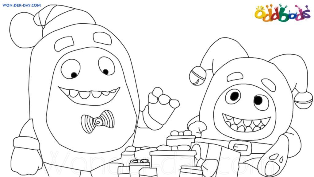 Çocuklar İçin Oddbods Boyama Sayfaları 