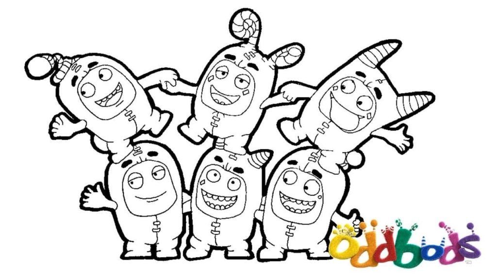 Çocuklar İçin Oddbods Boyama Sayfaları 