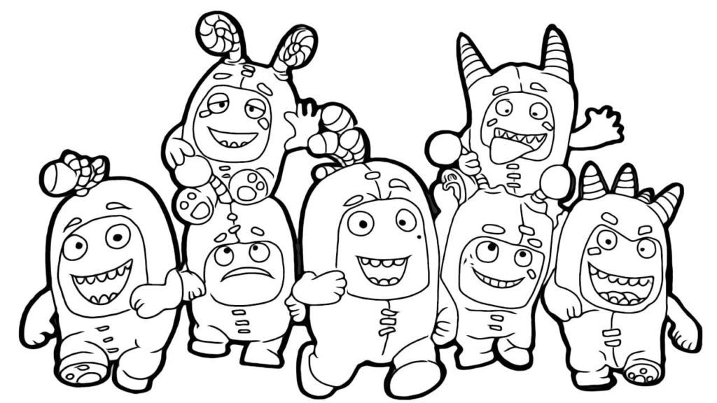 Çocuklar İçin Oddbods Boyama Sayfaları 