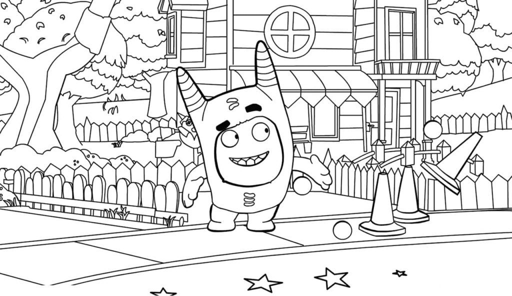 Çocuklar İçin Oddbods Boyama Sayfaları 
