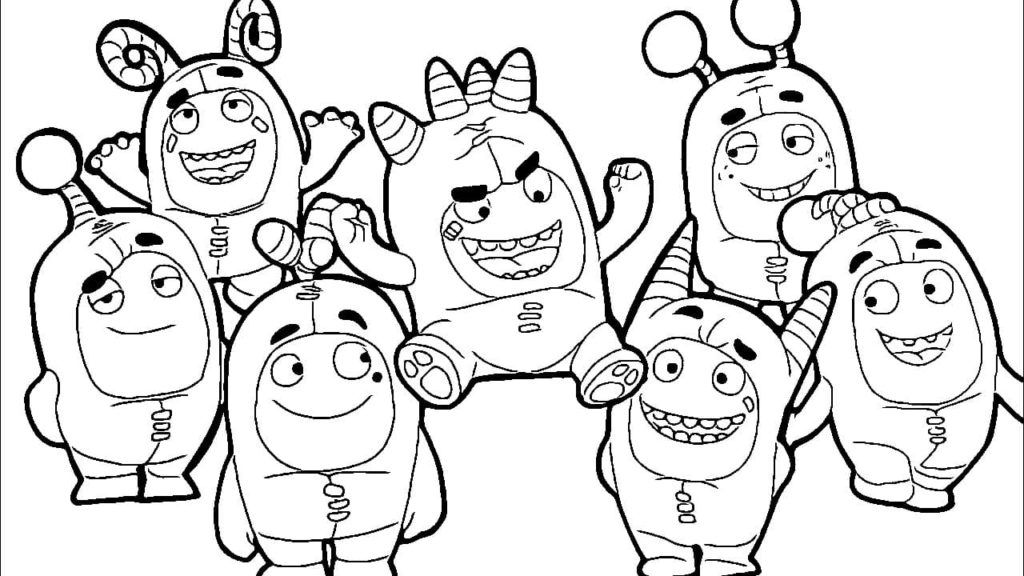 Çocuklar İçin Oddbods Boyama Sayfaları 