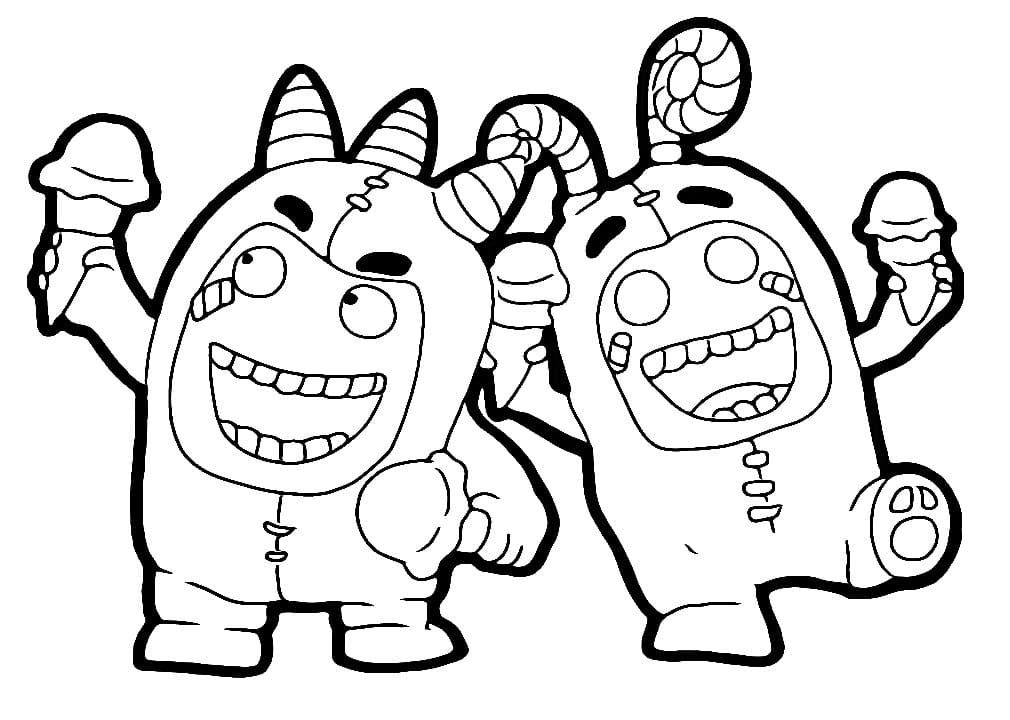 Çocuklar İçin Oddbods Boyama Sayfaları 