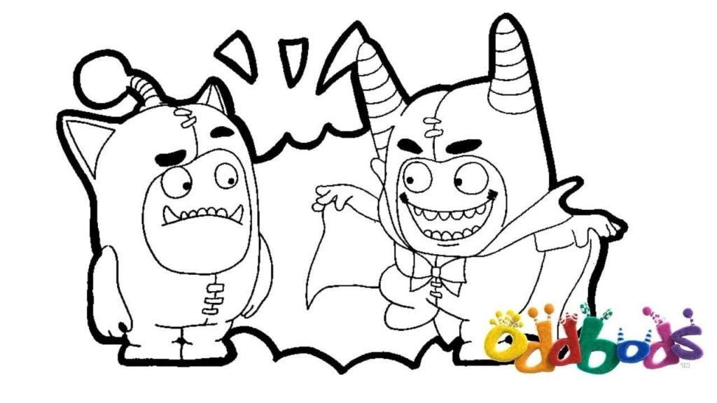 Çocuklar İçin Oddbods Boyama Sayfaları 
