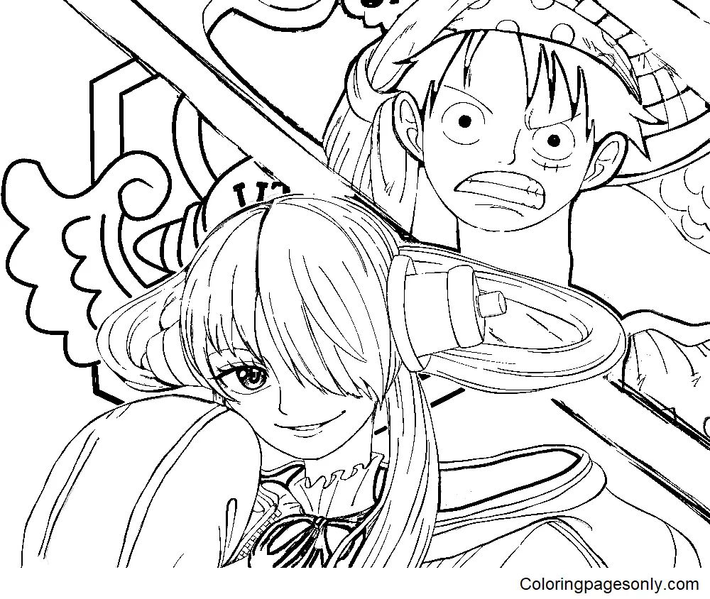 Çocuklar İçin One Pieces Boyama Sayfaları 