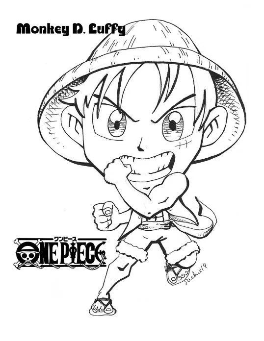 Çocuklar İçin One Pieces Boyama Sayfaları 