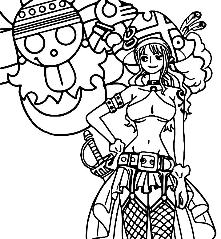 Çocuklar İçin One Pieces Boyama Sayfaları 