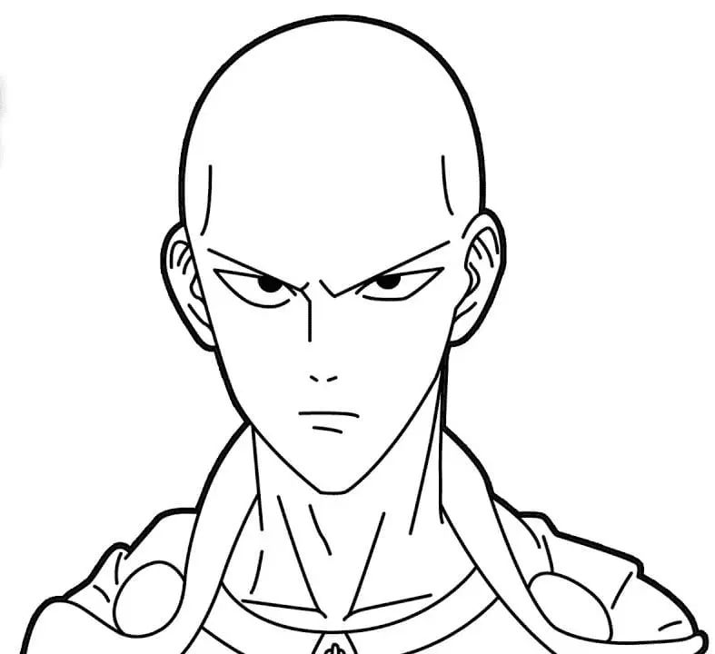 Çocuklar İçin One Punch Man Boyama Sayfaları 